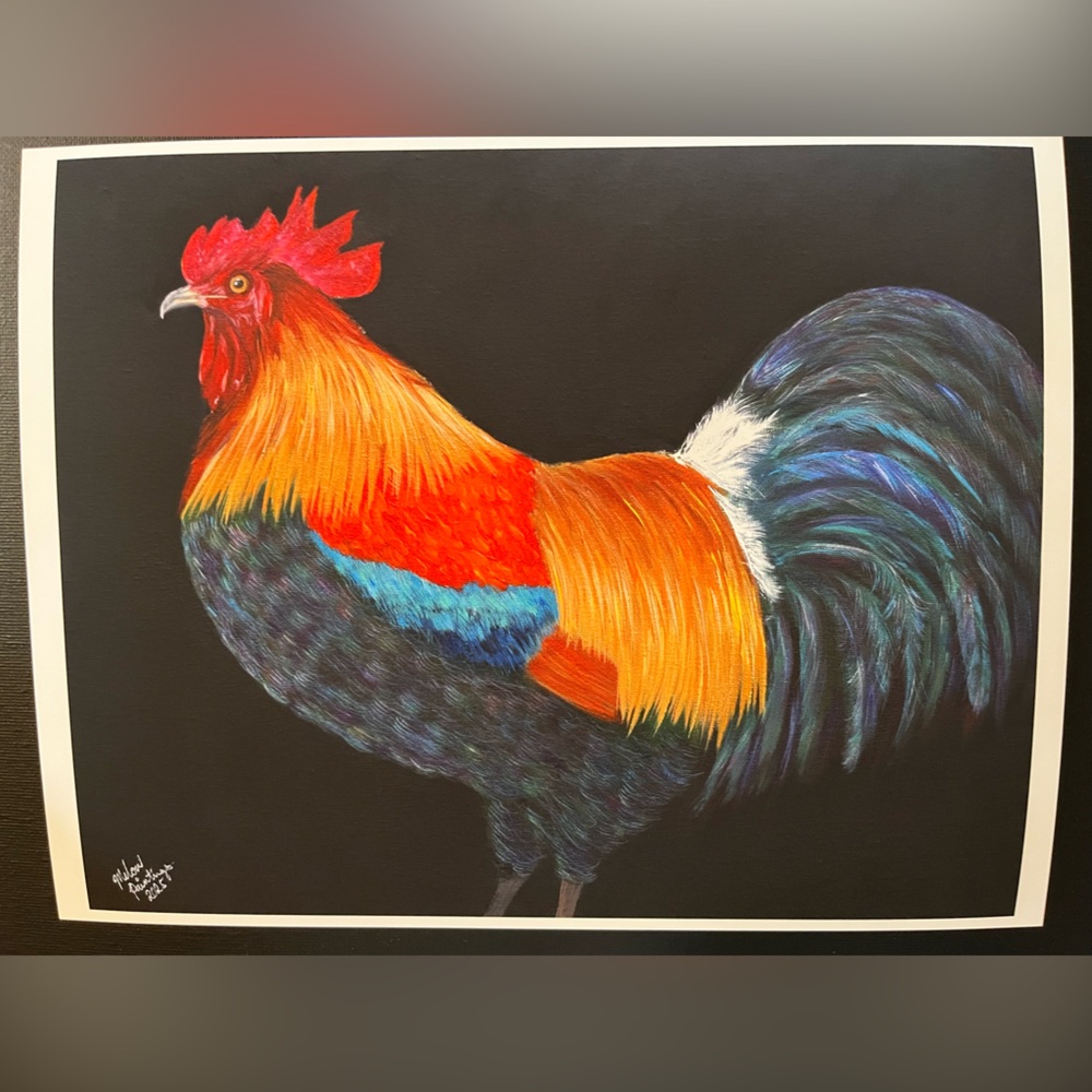 Museum-Quality Giclée Rooster Art Print | Bold Animal Wall Art